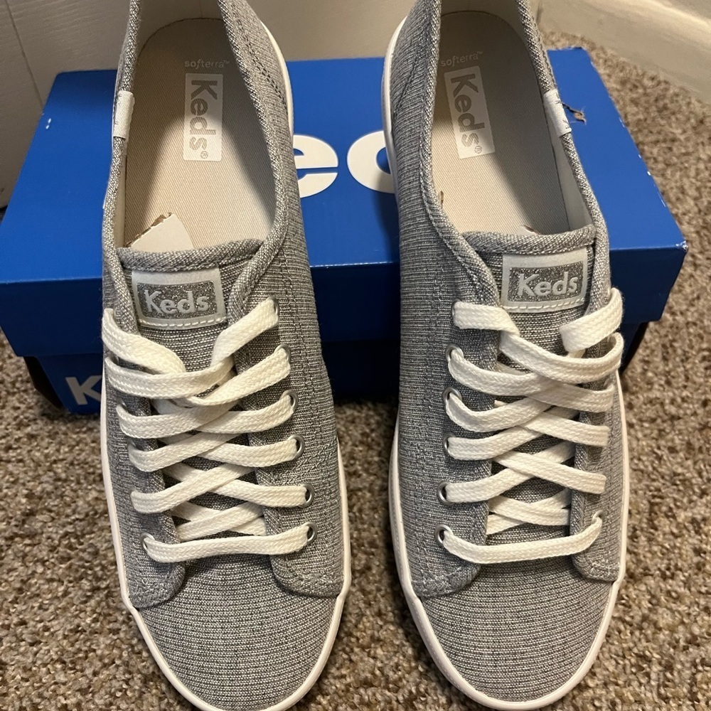 NWT Keds Gray and White Women's Shoes